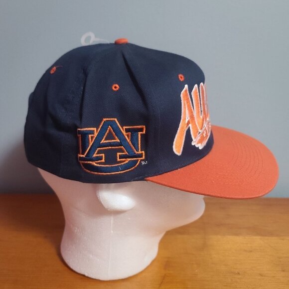 Vintage 90s Head Start Auburn University Tigers SEC NCAA Snapback Hat NWOT - Picture 2 of 7